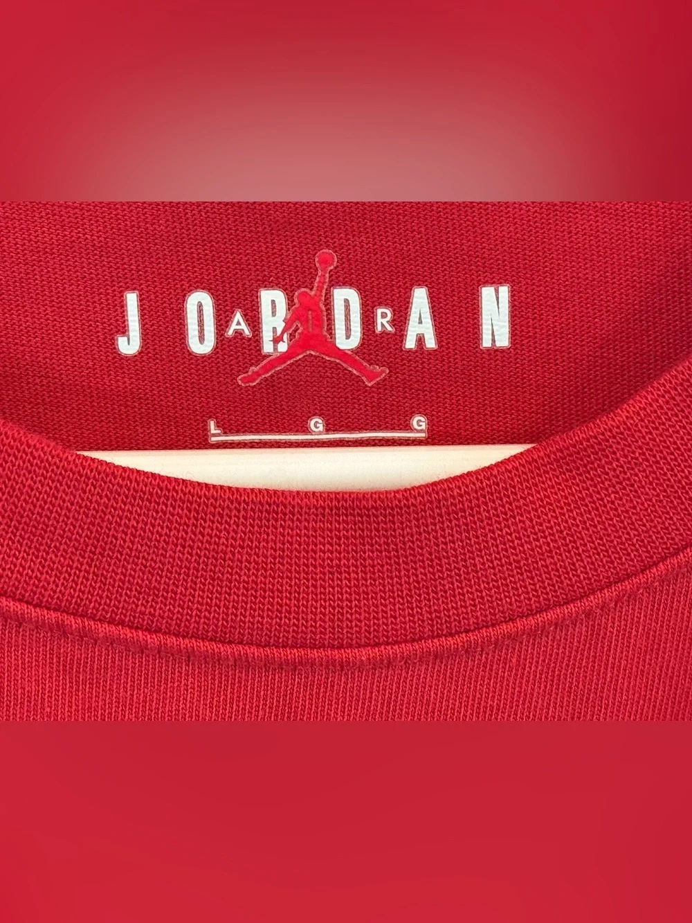 Jordan Air Jordan 1 Sneaker Logo Red T Shirt Men’s Large Embroidered Jumpman